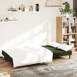 Casa si Gradina - Mobilier - Canapele si coltare - Canapele - Canapea extensibila cu 2 locuri, verde inchis, catifea - Infinity.ro