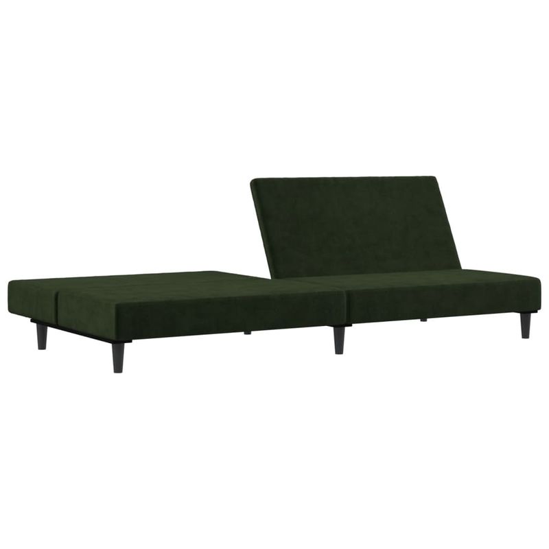 Casa si Gradina - Mobilier - Canapele si coltare - Canapele - Canapea extensibila cu 2 locuri, verde inchis, catifea - Infinity.ro