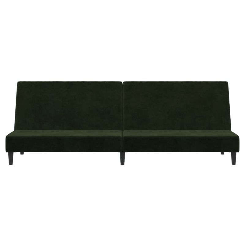 Casa si Gradina - Mobilier - Canapele si coltare - Canapele - Canapea extensibila cu 2 locuri, verde inchis, catifea - Infinity.ro