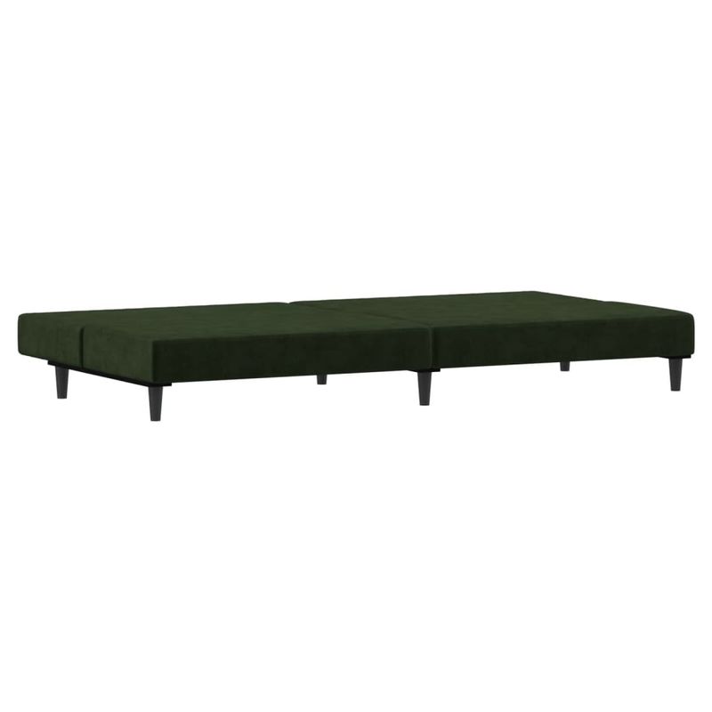 Casa si Gradina - Mobilier - Canapele si coltare - Canapele - Canapea extensibila cu 2 locuri, verde inchis, catifea - Infinity.ro