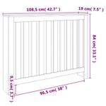 Casa si Gradina - Termice - Calorifere si accesorii - Accesorii calorifere - Masca pentru calorifer maro ceruit 108,5x19x84cm lemn masiv pin - Infinity.ro