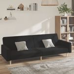 Casa si Gradina - Mobilier - Canapele si coltare - Canapele - Canapea extensibila cu 2 locuri, negru, material textil - Infinity.ro