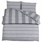 Casa si Gradina - Textile si covoare - Lenjerii de pat - Seturi de lenjerie - Set cu husa de pilota, gri, 140x200 cm, bumbac - Infinity.ro