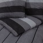 Casa si Gradina - Textile si covoare - Lenjerii de pat - Seturi de lenjerie - Set cu husa de pilota, gri inchis, 200x200 cm, bumbac, gri închis, mărime 200x200 cm + 50x75 cm - Infinity.ro