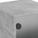 Casa si Gradina - Mobilier - Comode si corpuri - Noptiere - Noptiere cu usi din sticla, 2 buc., gri beton, 35x37x50 cm - Infinity.ro