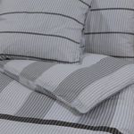Casa si Gradina - Textile si covoare - Lenjerii de pat - Seturi de lenjerie - Set cu husa de pilota, gri, 140x200 cm, bumbac - Infinity.ro