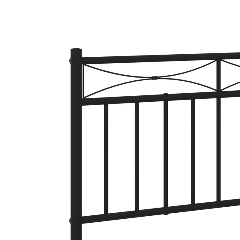 Casa si Gradina - Mobilier - Paturi si accesorii - Paturi - Cadru pat metalic cu tablie, negru, 90x200 cm - Infinity.ro