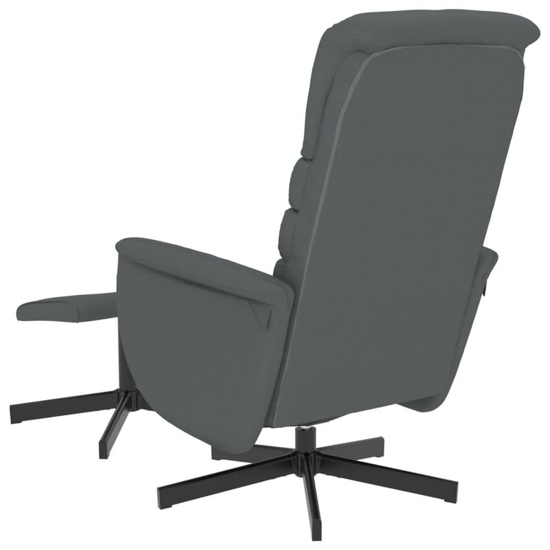 Casa si Gradina - Mobilier - Scaune si fotolii - Fotolii - Fotoliu rabatabil cu taburet, gri, piele ecologica - Infinity.ro