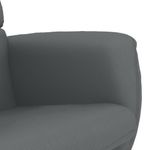 Casa si Gradina - Mobilier - Scaune si fotolii - Fotolii - Fotoliu rabatabil cu taburet, gri, piele ecologica - Infinity.ro