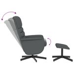 Casa si Gradina - Mobilier - Scaune si fotolii - Fotolii - Fotoliu rabatabil cu taburet, gri, piele ecologica - Infinity.ro