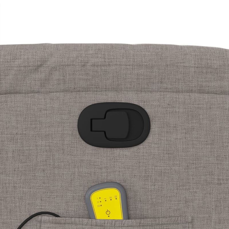 Ingrijire personala si Cosmetice - Sanatate si wellness - Articole wellness - Fotolii de masaj - Fotoliu de masaj rabatabil, gri taupe, material textil - Infinity.ro