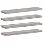 Casa si Gradina - Mobilier - Biblioteci si rafturi - Rafturi - Rafturi de perete, 4 buc., gri sonoma, 40x10x1,5 cm, lemn - Infinity.ro