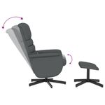 Ingrijire personala si Cosmetice - Sanatate si wellness - Articole wellness - Fotolii de masaj - Fotoliu de masaj rabatabil cu taburet, gri, piele ecologica - Infinity.ro