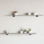 Casa si Gradina - Mobilier - Biblioteci si rafturi - Rafturi - Rafturi de perete, 4 buc., gri sonoma, 100x10x1,5 cm, lemn - Infinity.ro