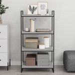 Casa si Gradina - Mobilier - Biblioteci si rafturi - Rafturi - Rafturi de perete, 4 buc., gri sonoma, 60x40x1,5 cm, lemn - Infinity.ro