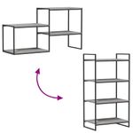 Casa si Gradina - Mobilier - Biblioteci si rafturi - Rafturi - Rafturi de perete, 4 buc., gri sonoma, 60x40x1,5 cm, lemn - Infinity.ro