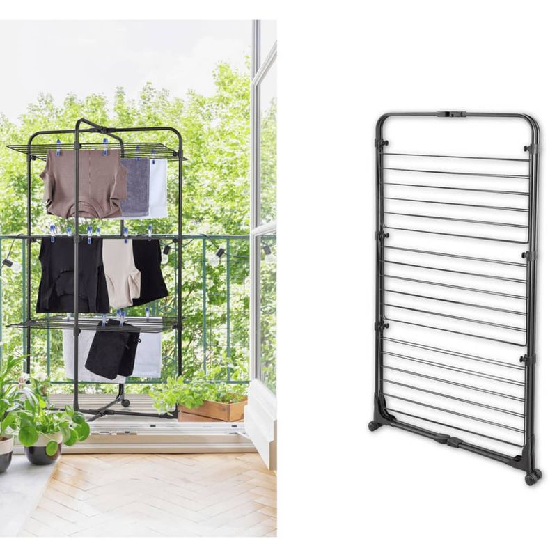 Market - Spalare si intretinere rufe - Uscatoare de rufe si accesorii - Leifheit Uscator turn pentru haine „Classic Tower 270”, negru - Infinity.ro