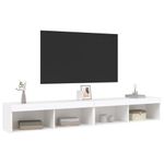 Casa si Gradina - Mobilier - Comode si corpuri - Comode - Comode TV cu lumini LED, 2 buc., alb, 100x30x30 cm - Infinity.ro