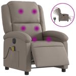 Ingrijire personala si Cosmetice - Sanatate si wellness - Articole wellness - Fotolii de masaj - Fotoliu electric de masaj rabatabil, gri taupe, textil - Infinity.ro