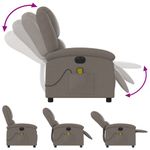 Ingrijire personala si Cosmetice - Sanatate si wellness - Articole wellness - Fotolii de masaj - Fotoliu electric de masaj rabatabil, gri taupe, textil - Infinity.ro
