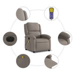 Ingrijire personala si Cosmetice - Sanatate si wellness - Articole wellness - Fotolii de masaj - Fotoliu electric de masaj rabatabil, gri taupe, textil - Infinity.ro
