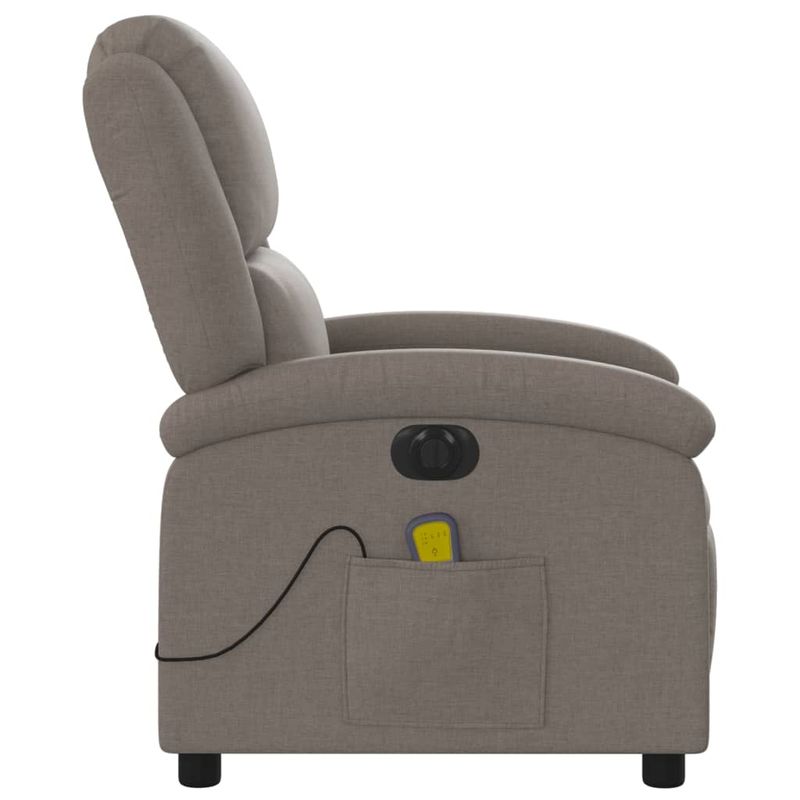 Ingrijire personala si Cosmetice - Sanatate si wellness - Articole wellness - Fotolii de masaj - Fotoliu electric de masaj rabatabil, gri taupe, textil - Infinity.ro