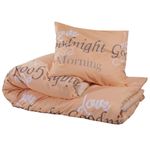 Casa si Gradina - Textile si covoare - Lenjerii de pat - Seturi de lenjerie - Set cu husa de pilota, roz, 140x200 cm, bumbac, mărime 140x200 cm + 65x65 cm - Infinity.ro