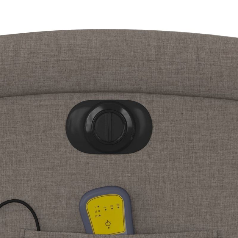 Ingrijire personala si Cosmetice - Sanatate si wellness - Articole wellness - Fotolii de masaj - Fotoliu electric de masaj rabatabil, gri taupe, textil - Infinity.ro
