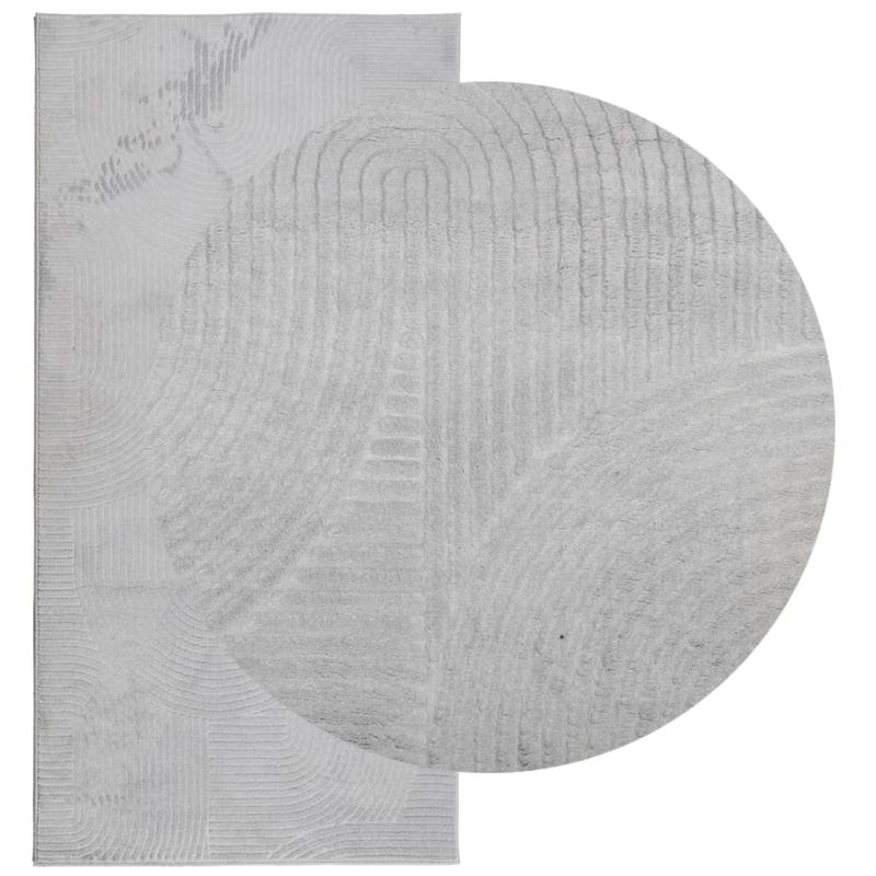 Casa si Gradina - Textile si covoare - Covoare - Covoare casa - Covor "IZA" aspect scandinav, cu fire scurte, gri, 100x200 cm - Infinity.ro