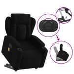 Ingrijire personala si Cosmetice - Sanatate si wellness - Articole wellness - Fotolii de masaj - Fotoliu electric de masaj rabatabil cu ridicare, negru, textil - Infinity.ro