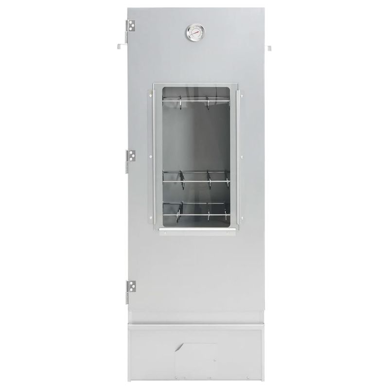 Casa si Gradina - Gradina si terasa - Gratare si accesorii - Gratare de gradina - Afumatoare cuptor/gratar, generator fum rece, otel galvanizat, mărime 44.5x29x110 cm (27x27x4.5 cm), model cu fereastră - Infinity.ro