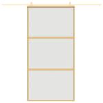 Casa si Gradina - Constructii - Usi interior, exterior si garaj - Usi interior - Usa glisanta, auriu, 102,5x205 cm, sticla ESG mata si aluminiu - Infinity.ro