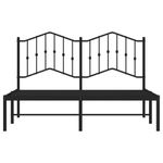 Casa si Gradina - Mobilier - Paturi si accesorii - Paturi - Cadru de pat metalic cu tablie, negru, 135x190 cm - Infinity.ro