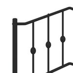 Casa si Gradina - Mobilier - Paturi si accesorii - Paturi - Cadru de pat metalic cu tablie, negru, 135x190 cm - Infinity.ro
