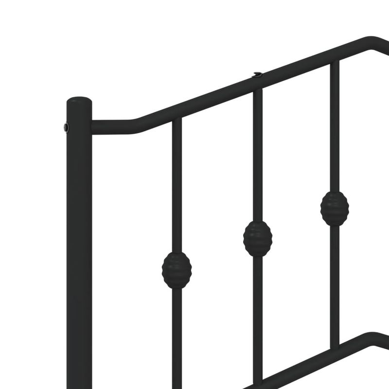 Casa si Gradina - Mobilier - Paturi si accesorii - Paturi - Cadru de pat metalic cu tablie, negru, 135x190 cm - Infinity.ro