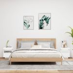 Casa si Gradina - Mobilier - Comode si corpuri - Noptiere - Noptiere cu lumini LED, 2 buc., alb, 40x39x48,5 cm - Infinity.ro