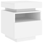 Casa si Gradina - Mobilier - Comode si corpuri - Noptiere - Noptiere cu lumini LED, 2 buc., alb, 40x39x48,5 cm - Infinity.ro