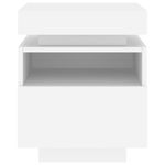 Casa si Gradina - Mobilier - Comode si corpuri - Noptiere - Noptiere cu lumini LED, 2 buc., alb, 40x39x48,5 cm - Infinity.ro
