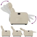 Casa si Gradina - Mobilier - Scaune si fotolii - Fotolii - Fotoliu rabatabil cu ridicare pe verticala, crem, textil - Infinity.ro