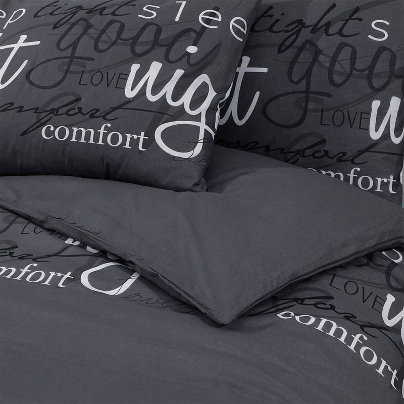 Casa si Gradina - Textile si covoare - Lenjerii de pat - Seturi de lenjerie - Set cu husa de pilota, negru, 200x200 cm, bumbac - Infinity.ro