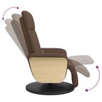 Ingrijire personala si Cosmetice - Sanatate si wellness - Articole wellness - Fotolii de masaj - Fotoliu de masaj rabatabil cu suport de picioare, maro, textil - Infinity.ro