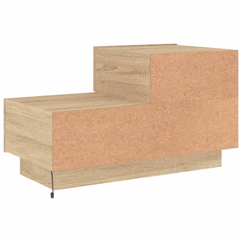 Casa si Gradina - Mobilier - Comode si corpuri - Noptiere - Noptiera cu lumini LED, stejar sonoma, 70x36x40,5 cm - Infinity.ro