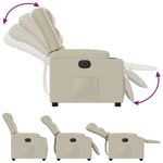 Casa si Gradina - Mobilier - Scaune si fotolii - Fotolii - Fotoliu rabatabil electric, crem, piele ecologica - Infinity.ro