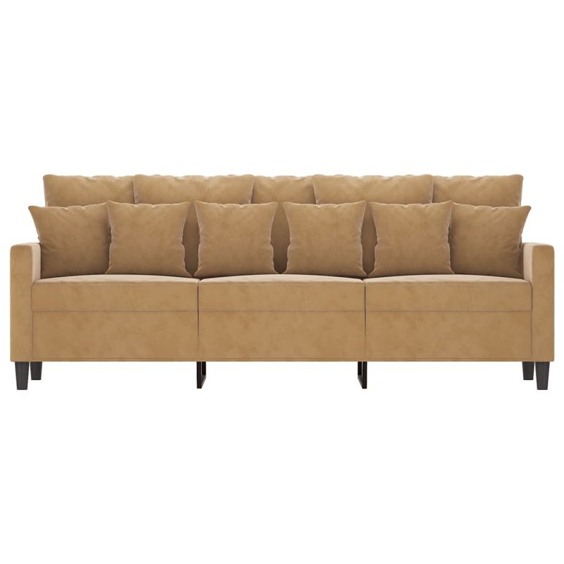Casa si Gradina - Mobilier - Canapele si coltare - Canapele - Canapea cu 3 locuri, Maro, 180 cm, catifea - Infinity.ro