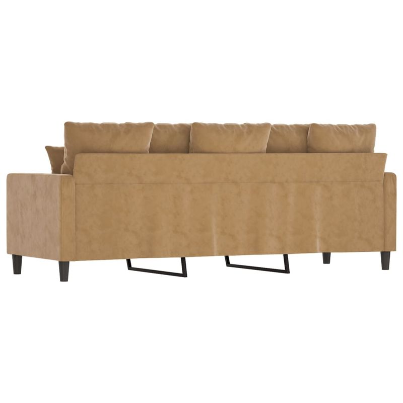 Casa si Gradina - Mobilier - Canapele si coltare - Canapele - Canapea cu 3 locuri, Maro, 180 cm, catifea - Infinity.ro