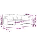 Casa si Gradina - Mobilier - Canapele si coltare - Canapele - Canapea cu 3 locuri, Maro, 180 cm, catifea - Infinity.ro