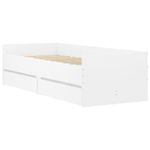 Casa si Gradina - Mobilier - Paturi si accesorii - Paturi - Cadru de pat cu sertare, alb, 100x200 cm - Infinity.ro