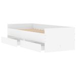 Casa si Gradina - Mobilier - Paturi si accesorii - Paturi - Cadru de pat cu sertare, alb, 100x200 cm - Infinity.ro