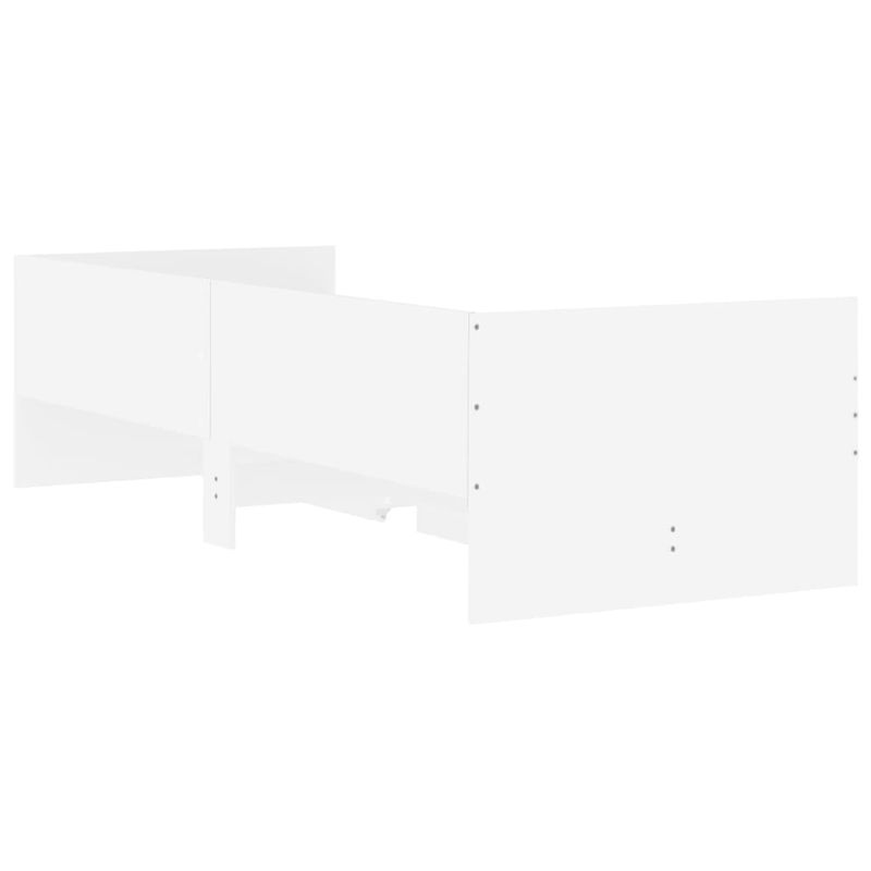 Casa si Gradina - Mobilier - Paturi si accesorii - Paturi - Cadru de pat cu sertare, alb, 100x200 cm - Infinity.ro