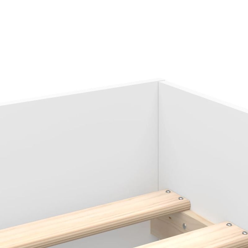 Casa si Gradina - Mobilier - Paturi si accesorii - Paturi - Cadru de pat cu sertare, alb, 100x200 cm - Infinity.ro